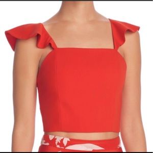 Alice + Olivia Red Crop Top